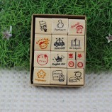 Custom Cartoon Student Wooden Rubber Stamp for Kids Education