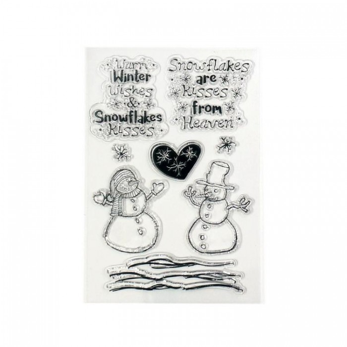 Christmas Clear Silicone Stamp Set - Holiday Themed Stamps for Scrapbooking & Card Making
