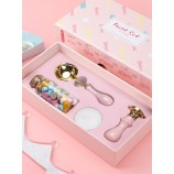 Macaron Wax Seal Stamp Set - Cute Fire Paint Wax Gift Box for Birthday Gifts