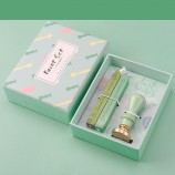 Macaron Wax Seal Stamp Set - Cute Fire Paint Wax Gift Box for Birthday Gifts