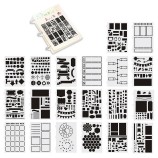 Geometric PET Stencil Set - Laser Cut Screen Printing Template